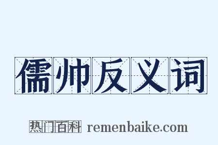 儒帅反义词是什么意思的图片